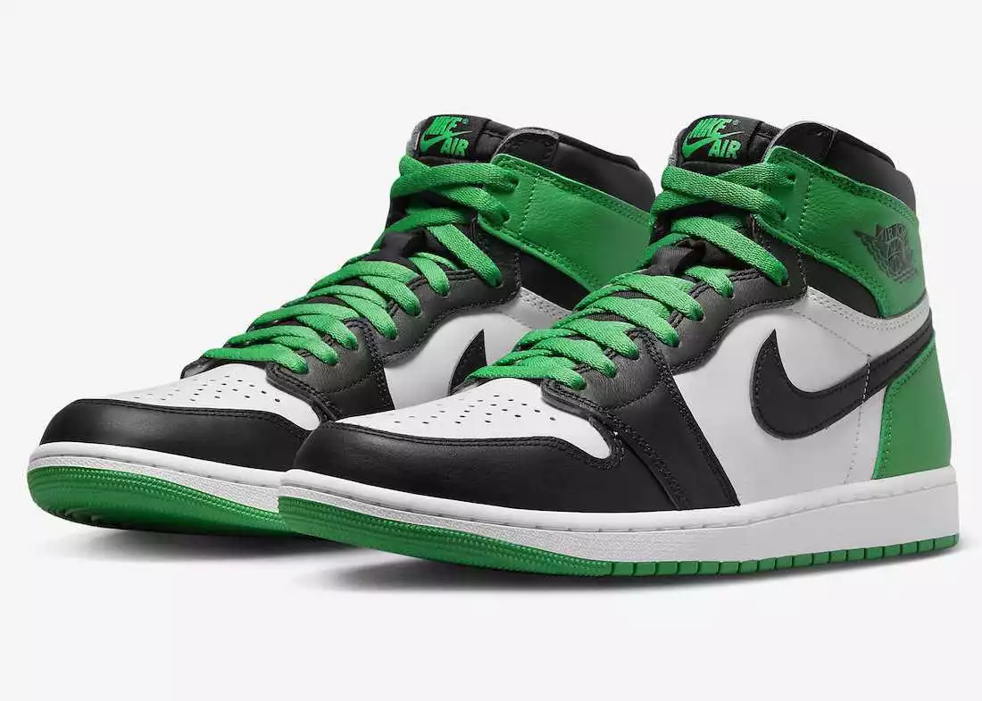 FD1437-031 Nike GS Air Jordan 1 Retro High OG Celtics Black and Lucky Green