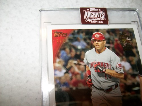 2023 TOPPS ARCHIVES 2010 JIM EDMONDS SIGNED AUTO #D1/1 CINCINNATI REDS - Picture 3 of 4