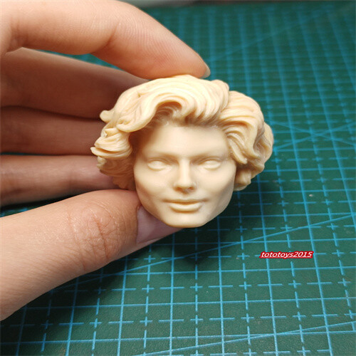 112 European Girl Short Hair Head Sculpt Model For 6" Female Action