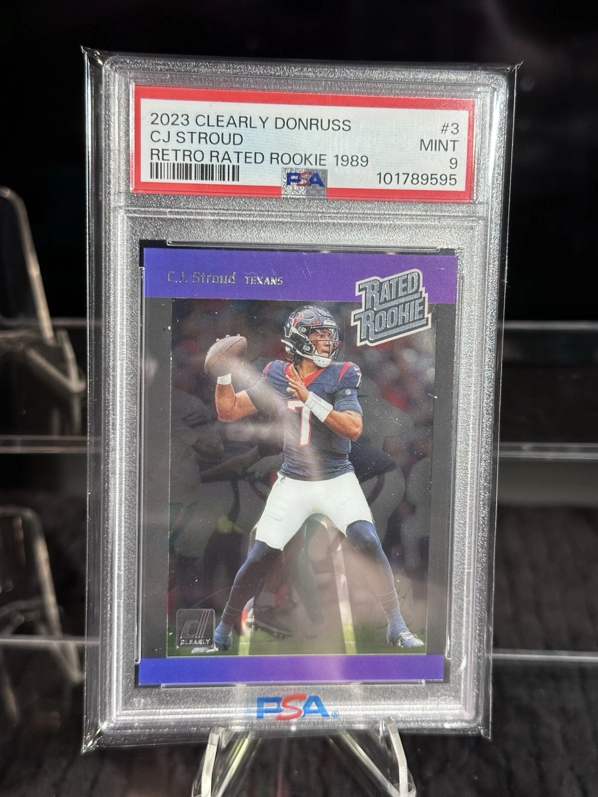 CJ Stroud Panini Clearly Donruss Clearly Retro Rated Rookie 1989 #3 Base