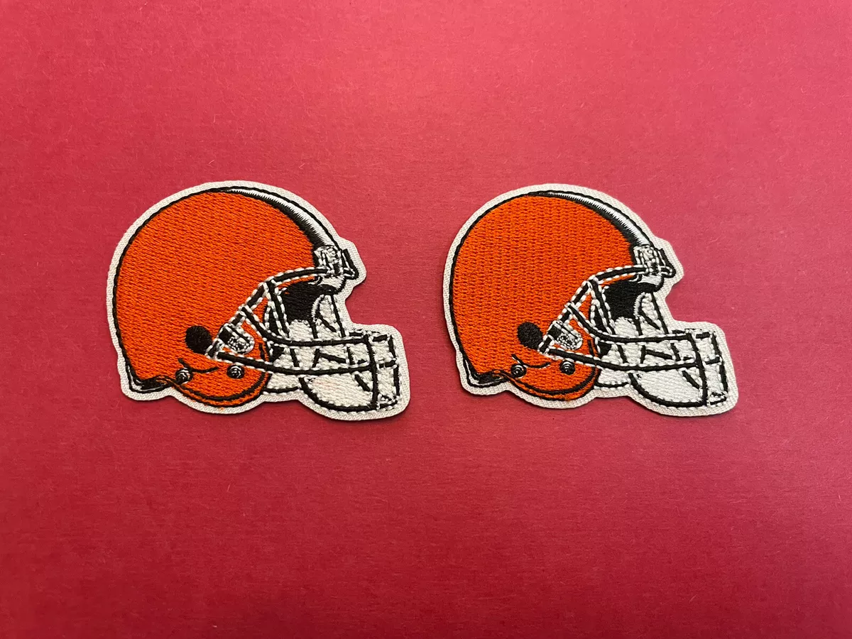 Cleveland Browns Football Logo NFL Small Iron/Sew On Embroidered Patch Lot  Of 2