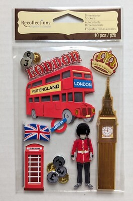 London England Travel Scrapbooking Stickers By Recollections
