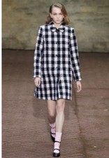 Apc Poupee Bouclè Pink And Black Check Coat. Size 36. Never Worn. Bnwt