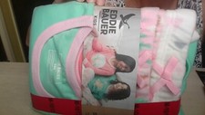 NWT Eddie Bauer Kids M 10/12 4-Piece Sleep Set 2 LS Tops/2 Pants Pink/Aquamarine