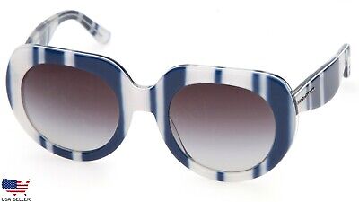 NEW D&G Dolce&Gabbana DG4191P 2720/8G WHITE STRIPED BLUE /GREY LENSES  SUNGLASSES | eBay