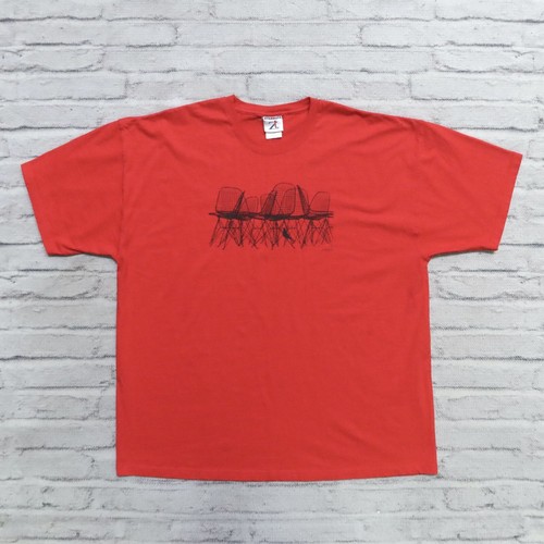 Vintage 90s Herman Miller Eames Mid Century Modern Chair Art Shirt 1997