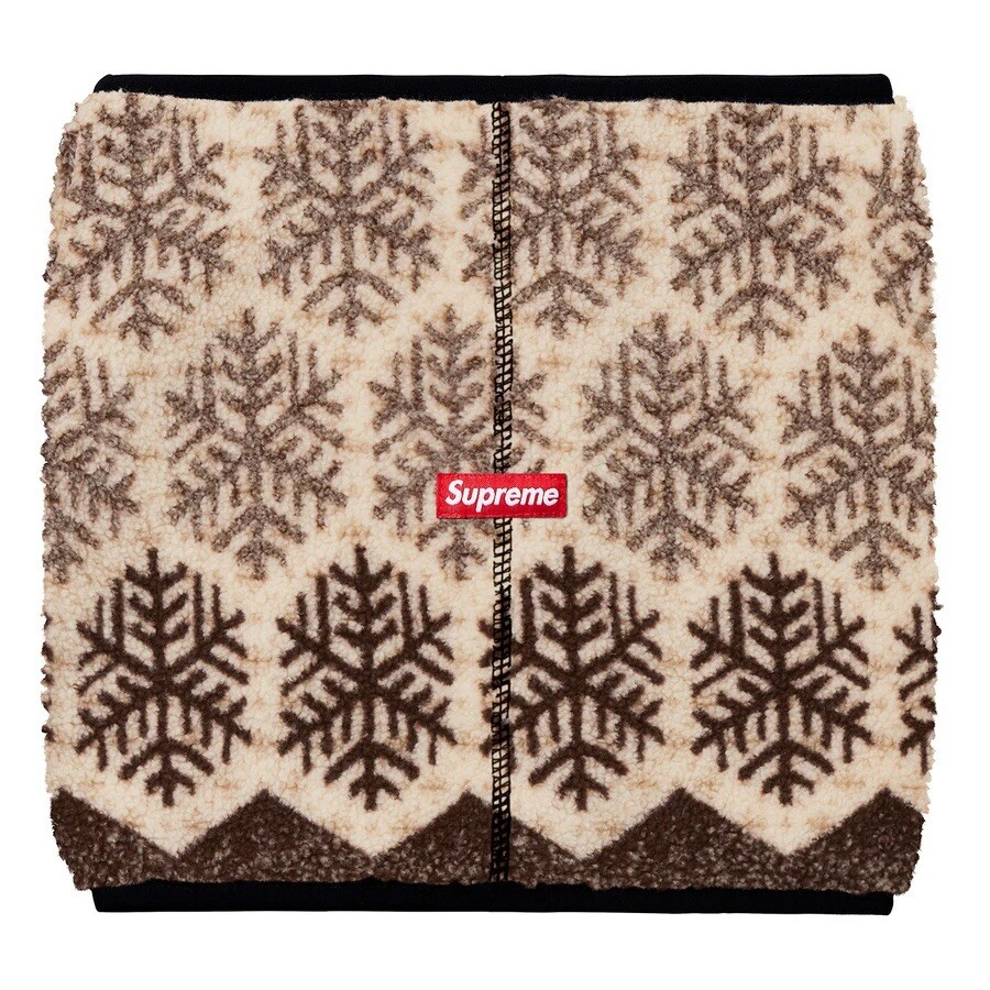 NEUF AVEC ÉTIQUETTES SUPREME NEW YORK FLOCON DE NEIGE GAITER (TAN) FW18 GORE TEX OS marron