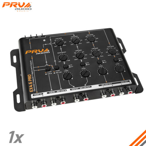 PRV EX4.6 PRO 4 vías crossover electrónico 4 en 6 salida RCA 9 V RMS audio para automóvil - Imagen 1 de 5