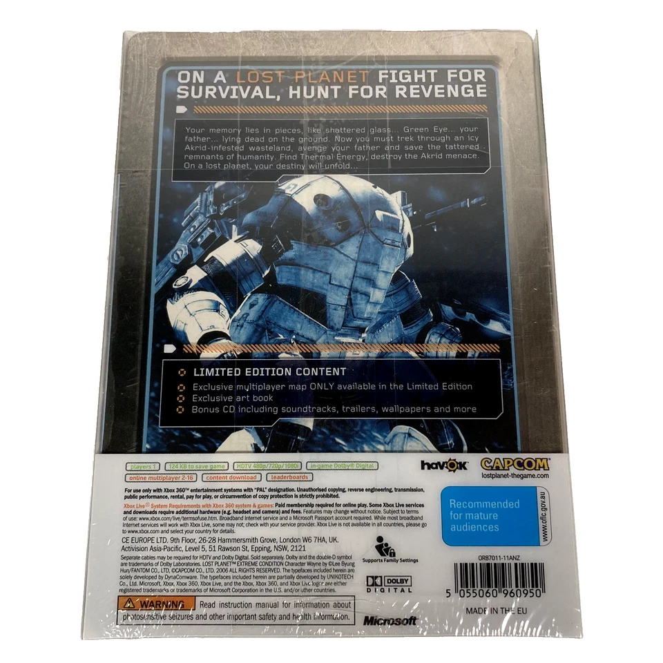 Lost Planet Extreme Condition Xbox 360 Limited Edition SteelBook New & Sealed - Image 3 of 4