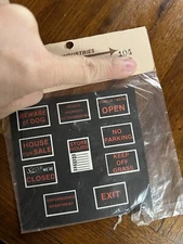 Vintage Farrow Industries Dollhouse Miniature Signs For Shop & Home Kit # 104