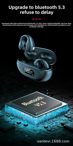 Clip-on Bluetooth headset bone conduction ultra-long battery life exercise - Zdjęcie 7 z 11