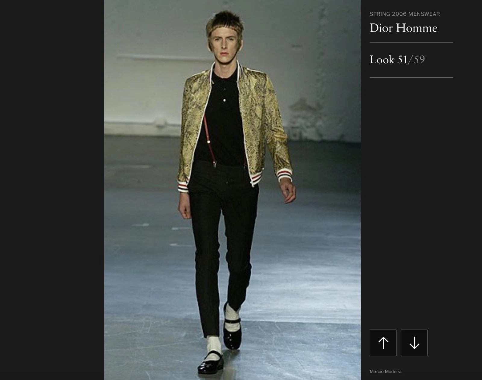 Giacca Bomber Dior Homme Hedi Slimane SS06 Stampa Python 44 kanye west
