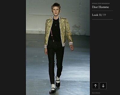 Dior Homme Hedi Slimane SS06 Python Print Silk Bomber Jacket 44 kanye west  | eBay