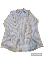 Brooks Brothers Regent Blue Plaid Long Sleeve Button Down Size Large