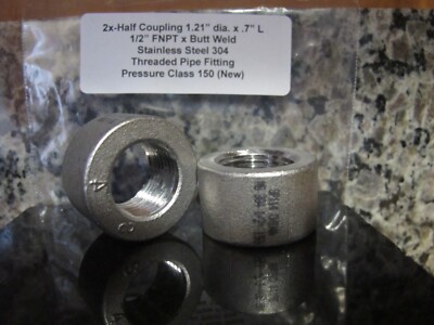 Eastern Industrial Supplies Inc | 304 Stainless Steel Class 150 Cast Half Coupling, FNPT, Import