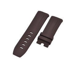 26mm Brown Rubber Watch Strap For Audemars Piguet Royal Oak Screw Distance 17mm