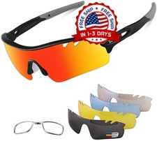 Gafas De Sol Polarizadas Para Hombre Mujer Lentes Protecci n Ciclismo Correr NEW