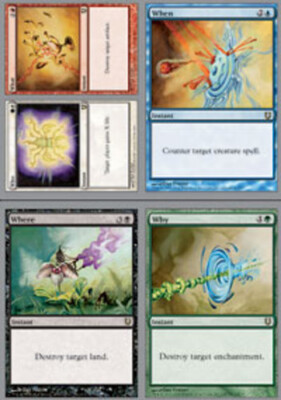 [1x] Who/What/When/Where/Why Slight Play, English Unhinged MTG Magic