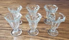 Vtg Anchor Hocking Clear Ice Cream Sundae Ruffle Footed Glasses - Set Of 6