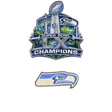 Super Bowl 60 LX Patch Seattle Seahawks Iron on or sewn 2 PC Sizes Vary