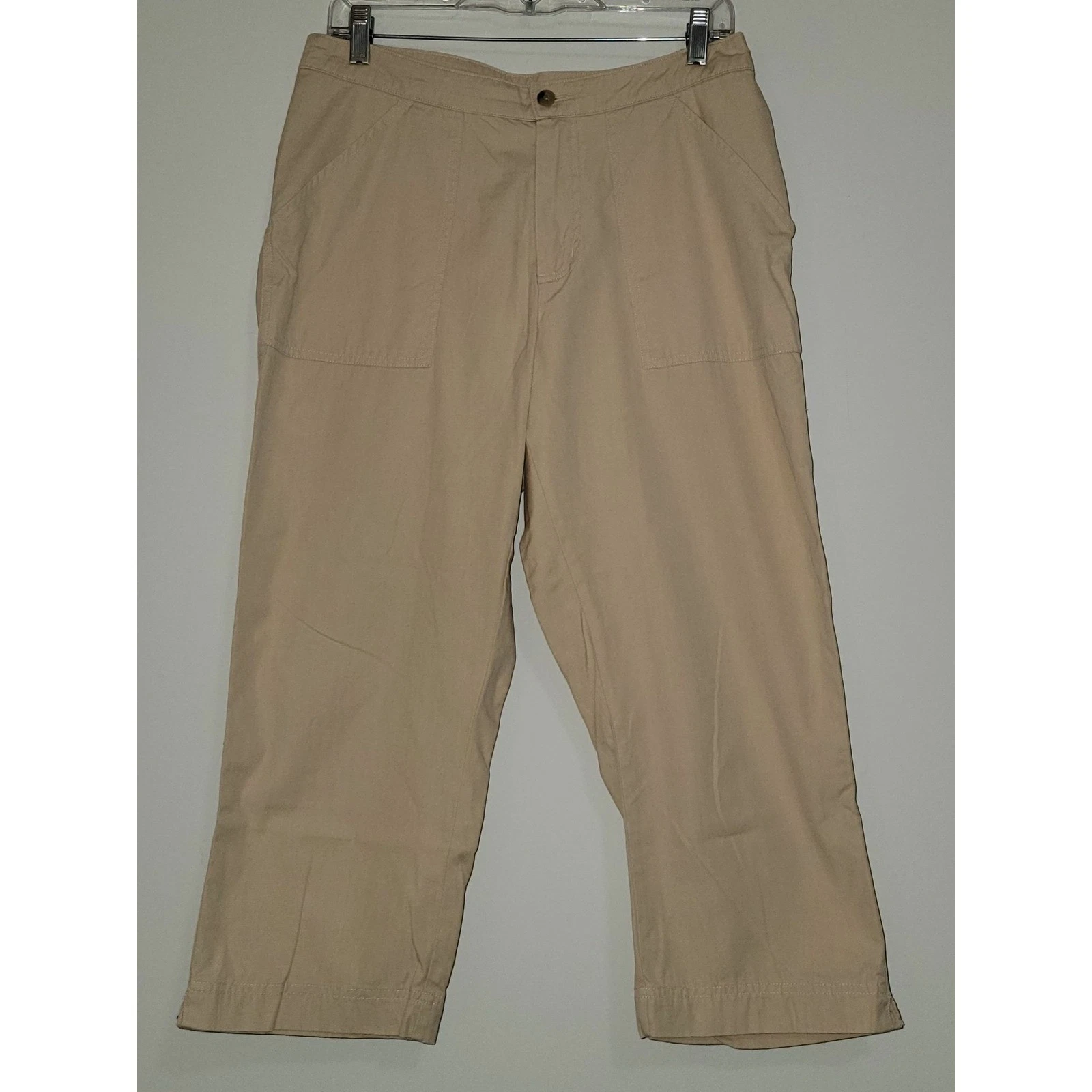 Woolrich Women's Khaki Cotton Blend Cargo Capris Size 10
