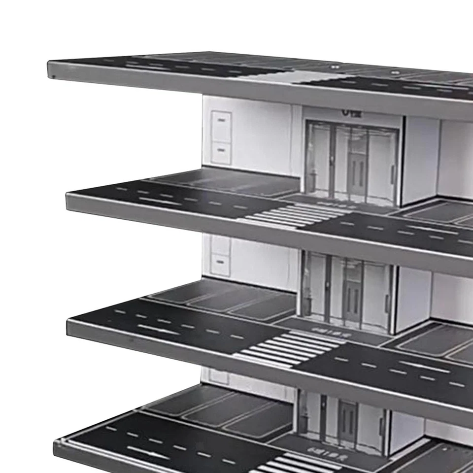 Lote de estacionamiento a escala 1:64 coleccionables fondo acrílico diecast exhibición de autos para Foto 4 de 4