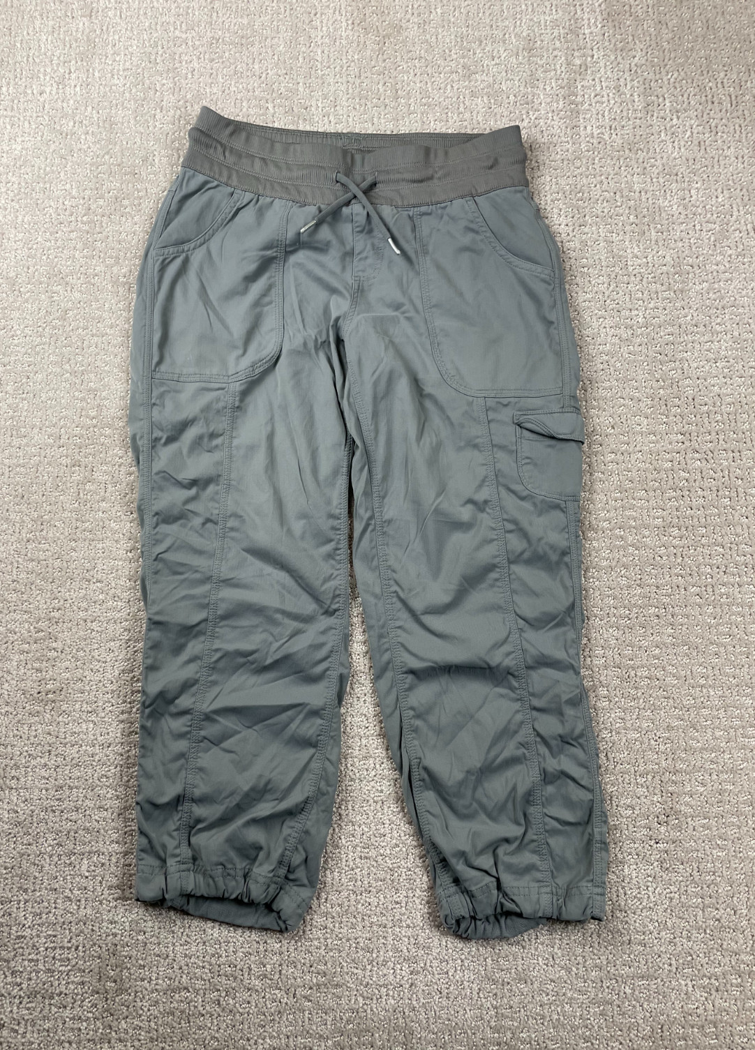The North Face Pants Womens S Gray Cropped Stretch Joggers Hiking Outdoors Gorp