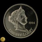 Vintage 1984 Liberty Lobby 1oz .999 Fine Silver Art Round -E878