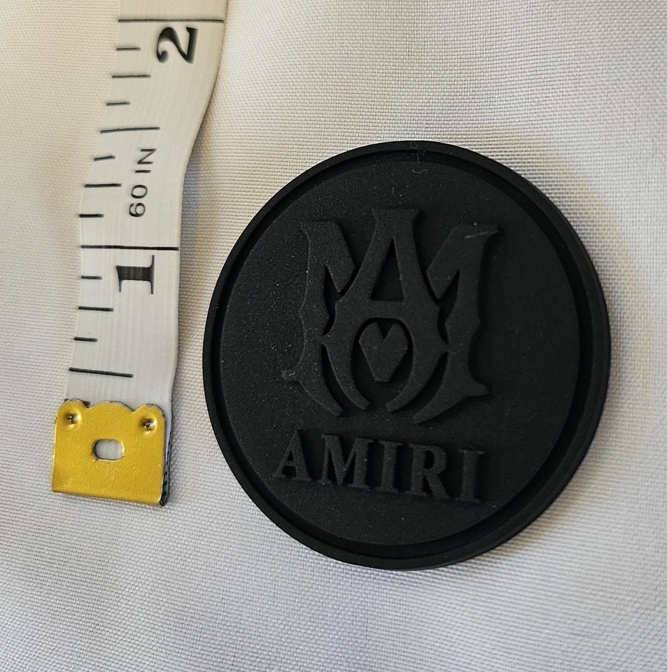 AMIRI PVC RUBBER DESIGNER LOGO 3D PATCH...EXTREMELY RARE. Condition is New. - Image 2 of 2
