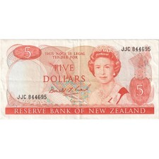 [#336636] New Zealand, 5 Dollars, EF