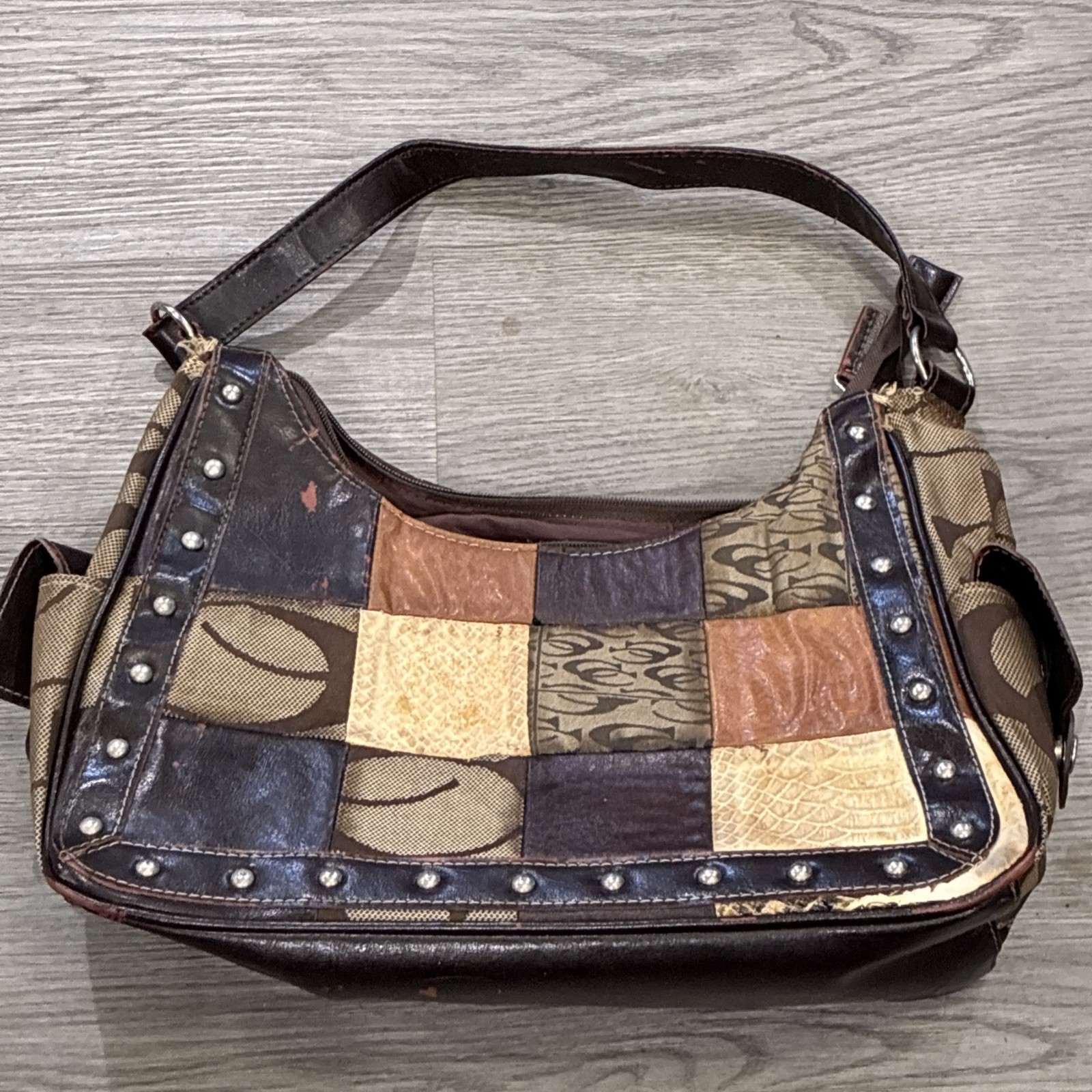 Multi Pattern Patchwork CLETO Single Strap Should… - image 1
