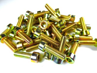 50 x DIN 912 Innensechskantschraube M6x20, gelb verzinkt