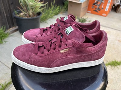 PUMA Men's Suede Classic  Sneaker, Zinfandel/White Size 10.5