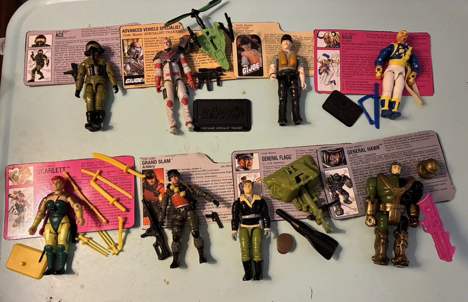 Lote de 8 bonecos GI Joe & Cobra com cartões de arquivo, acessórios frete grátis #6 - Imagem 2 de 4