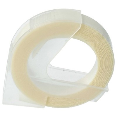 3D Schriftband für Dymo Office-Mate II 154000 Weiß/Klar 9mm 3m