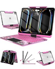 Transparent Keyboard Case for iPad Pro 11" (M5/M4, 2025/2024) Wireless Keyboa...