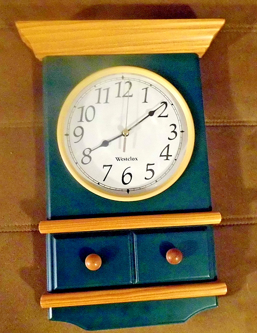 NEW Westclox Wall Clock - Wood 15 1/2" Tall