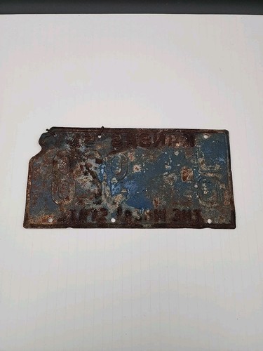 1953 Kansas Car License Plate JO Johnson County 1951 Base Plate 1953 Tab JO-928 - Picture 6 of 8