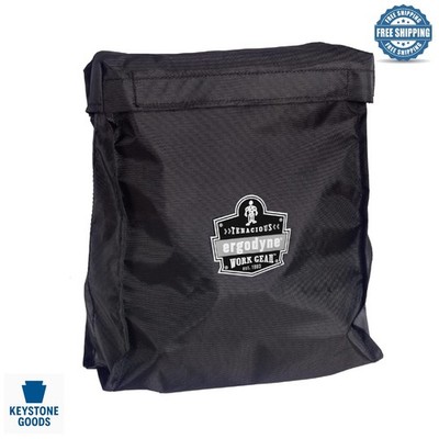 Black Nylon Respirator Mask Carry Pouch with Belt Loop, 456 cu in