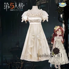 Identity Ⅴ Game Eurydice White Long Dress Cosplay Props Outfit Gift Polyester
