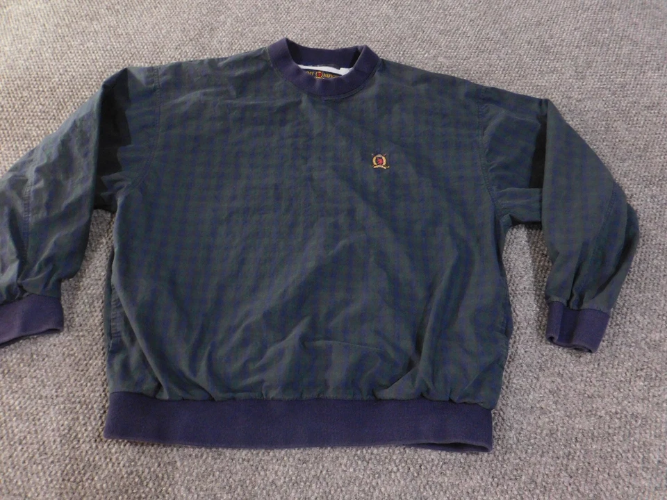 Pullover vintage Tommy Hilfiger para hombre XL escudo de golf a cuadros años 90 Foto 4 de 4