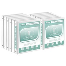 1-Inch 3-Ring-Binder, Customizable Clear View Cover, for US Letter Size 8-1/2...