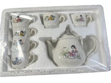 Chinese Porcelain Tea Set   Teapot  6 Cups   Traditional Asian Design   Boxed