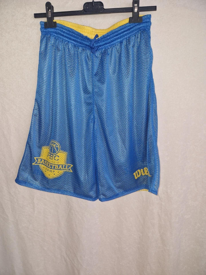 Wilson Basketball  Shorts - Blau/Gelb - vintage-Shiny -Gr. M--RAR - Bild 4 von 4