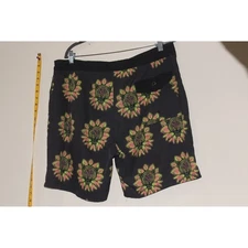Vintage Y2K Lost Enterprises Boardies Swim Trunks Leopard Floral Graphic Print