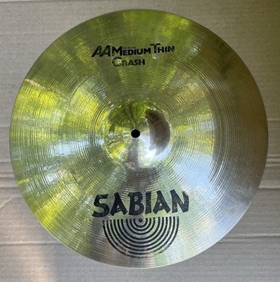Vintage Sabian AA 16'' Medium Thin Crash Cymbal Brilliant Nice!