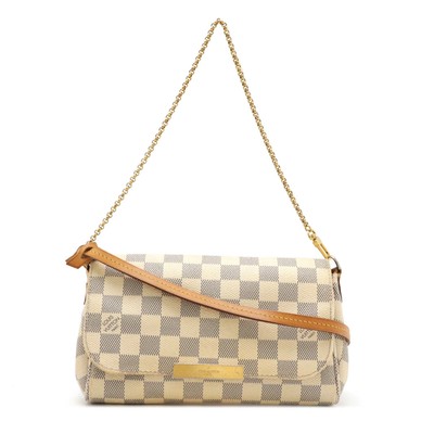Louis Vuitton Damier Azur Favorite PM N41277 2-Way chain Clutch Bag