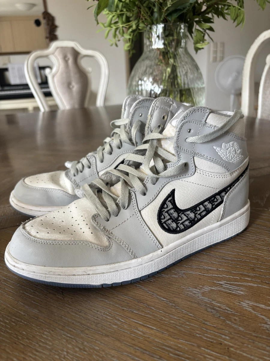 Jordan 1 x Dior High Gray for Sale | Authenticity Guaranteed | eBay