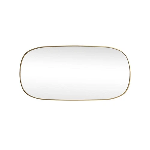 Elegant Decor Brynn 30x60" Oval Modern Metal Wall-Mounted Mirror in Brass - Picture 4 of 11