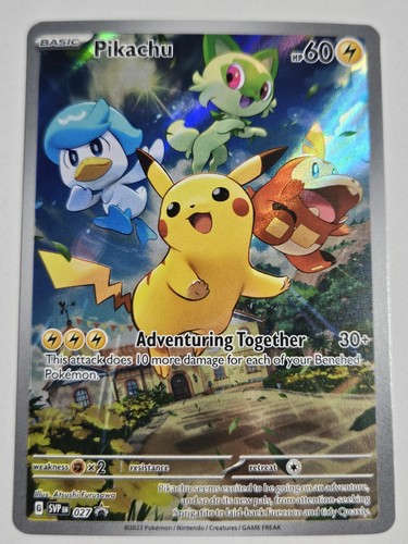 Pikachu - 027 Sv: Scarlet & Violet Promo Cards - Picture 1 of 15